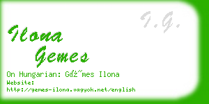 ilona gemes business card